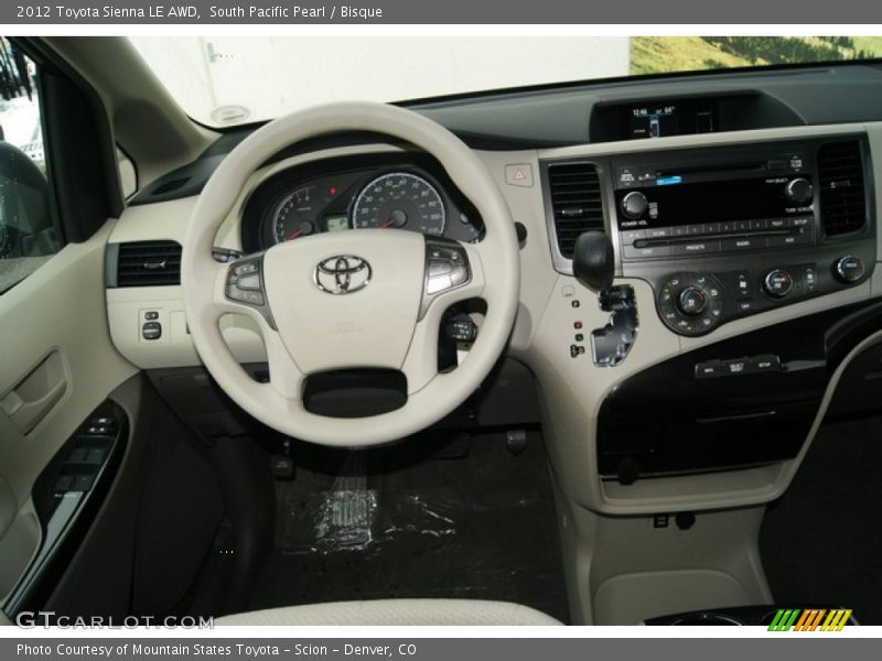 South Pacific Pearl / Bisque 2012 Toyota Sienna LE AWD