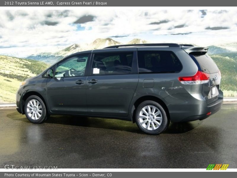 Cypress Green Pearl / Bisque 2012 Toyota Sienna LE AWD