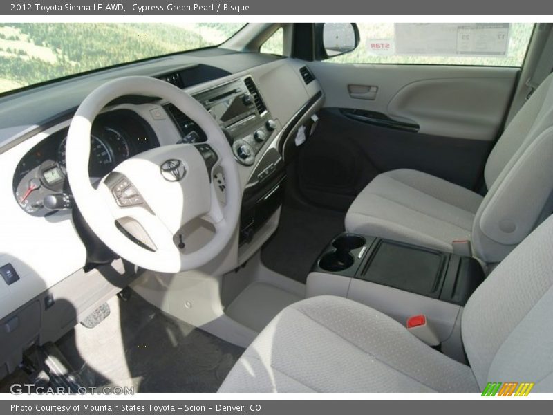  2012 Sienna LE AWD Bisque Interior