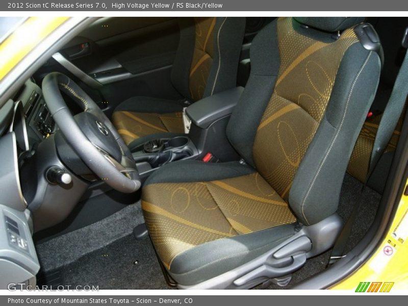  2012 tC Release Series 7.0 RS Black/Yellow Interior