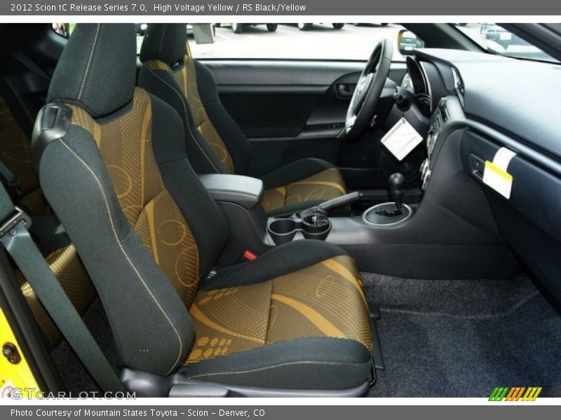  2012 tC Release Series 7.0 RS Black/Yellow Interior