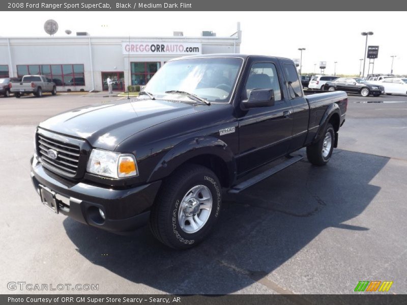 Black / Medium Dark Flint 2008 Ford Ranger Sport SuperCab