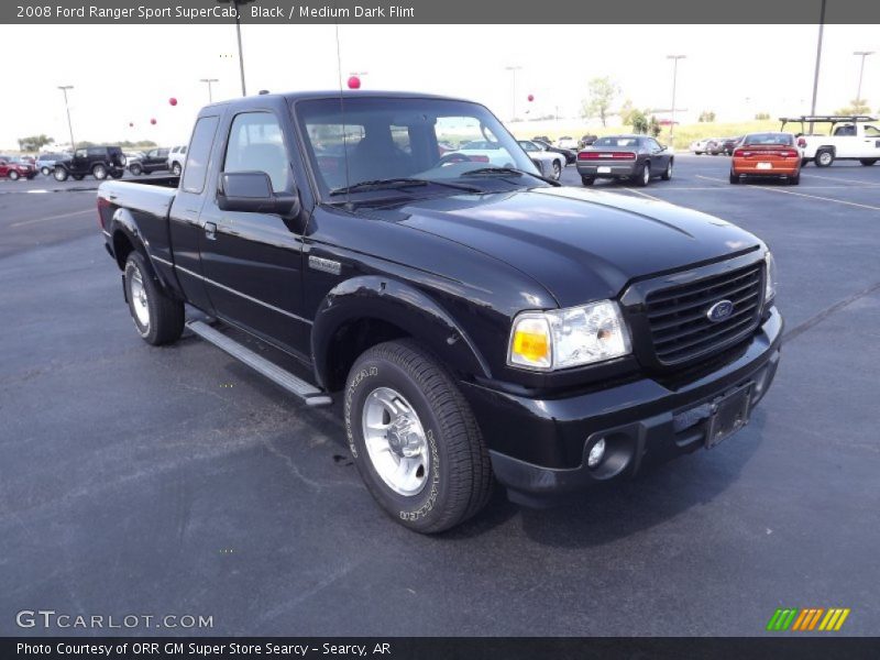 Black / Medium Dark Flint 2008 Ford Ranger Sport SuperCab