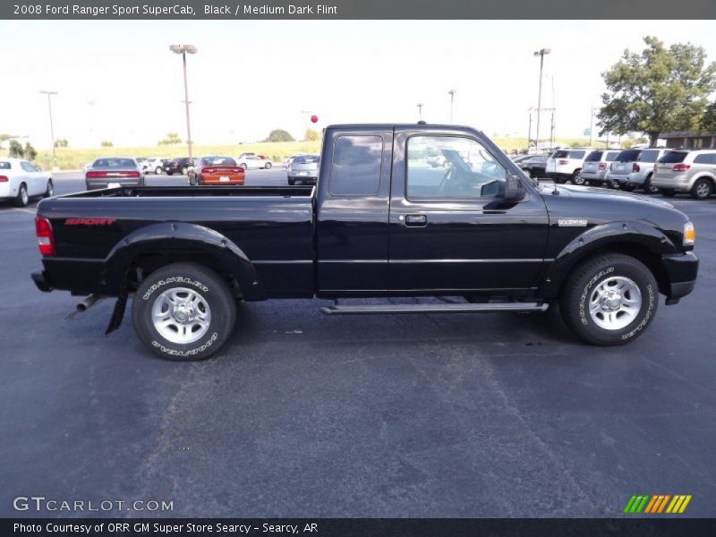 Black / Medium Dark Flint 2008 Ford Ranger Sport SuperCab