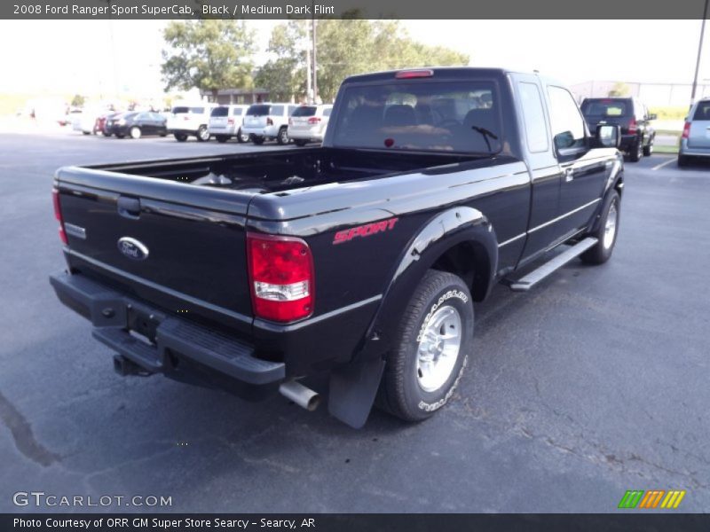 Black / Medium Dark Flint 2008 Ford Ranger Sport SuperCab