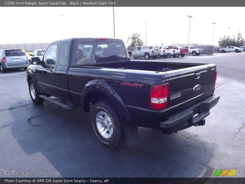 Black / Medium Dark Flint 2008 Ford Ranger Sport SuperCab