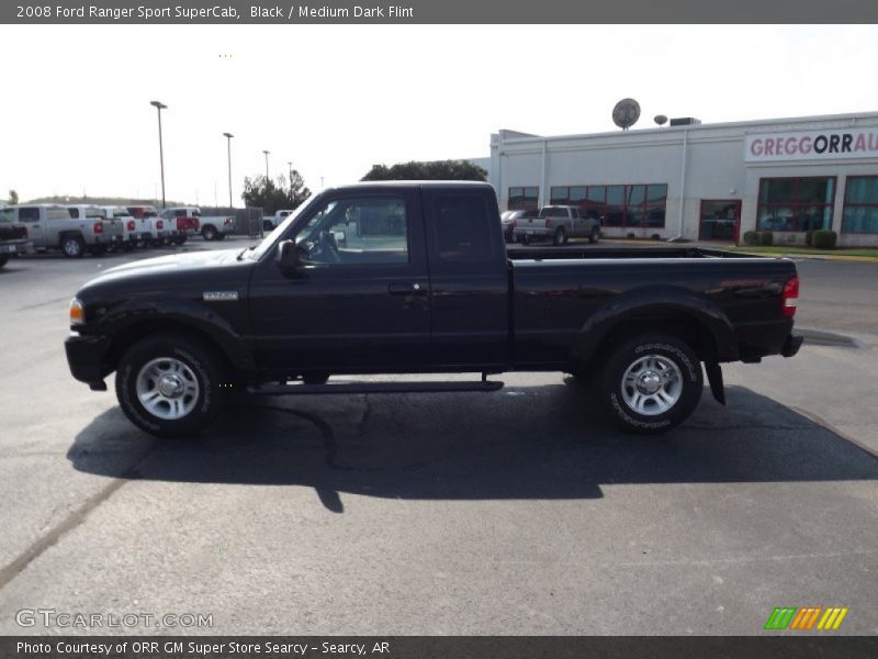 Black / Medium Dark Flint 2008 Ford Ranger Sport SuperCab