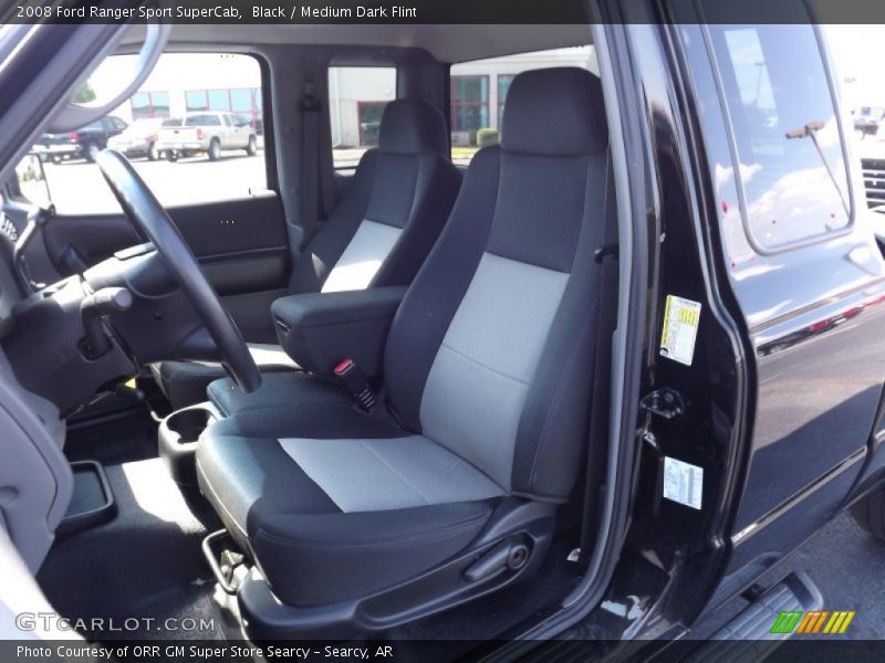 Black / Medium Dark Flint 2008 Ford Ranger Sport SuperCab