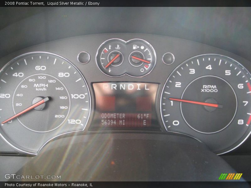 Liquid Silver Metallic / Ebony 2008 Pontiac Torrent