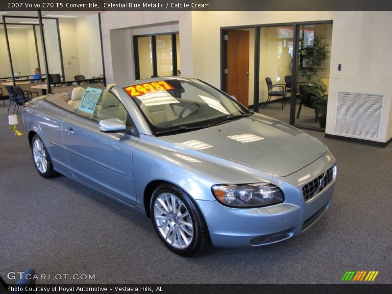 Celestial Blue Metallic / Calcite Cream 2007 Volvo C70 T5 Convertible