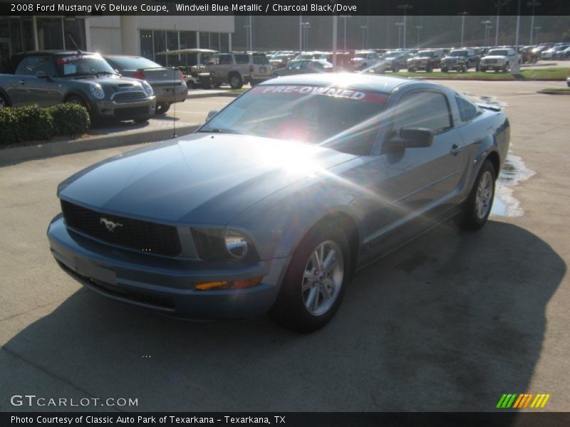 Windveil Blue Metallic / Charcoal Black/Dove 2008 Ford Mustang V6 Deluxe Coupe