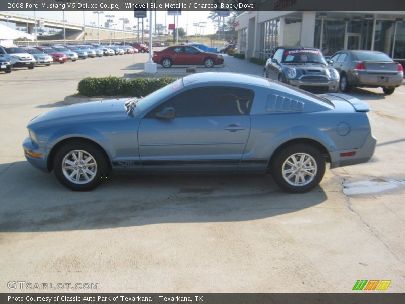 Windveil Blue Metallic / Charcoal Black/Dove 2008 Ford Mustang V6 Deluxe Coupe