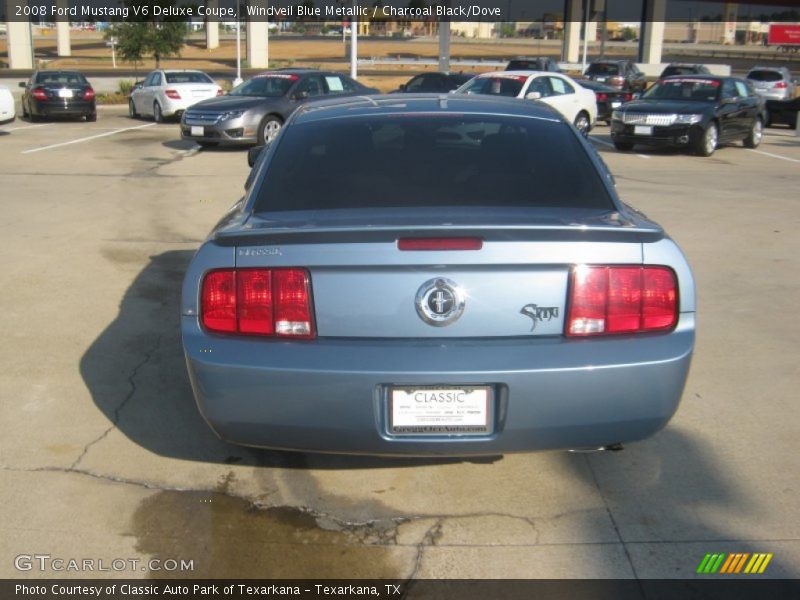 Windveil Blue Metallic / Charcoal Black/Dove 2008 Ford Mustang V6 Deluxe Coupe