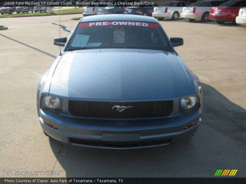 Windveil Blue Metallic / Charcoal Black/Dove 2008 Ford Mustang V6 Deluxe Coupe