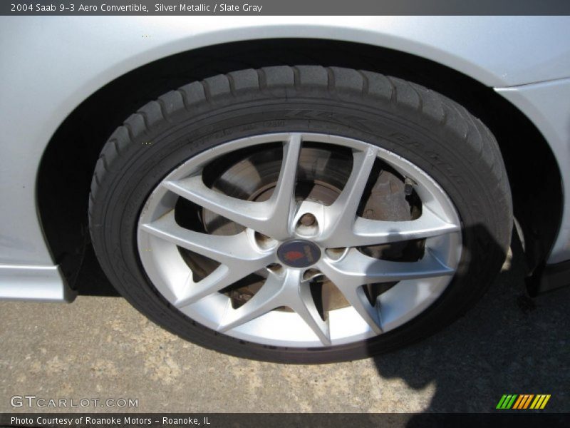 Silver Metallic / Slate Gray 2004 Saab 9-3 Aero Convertible