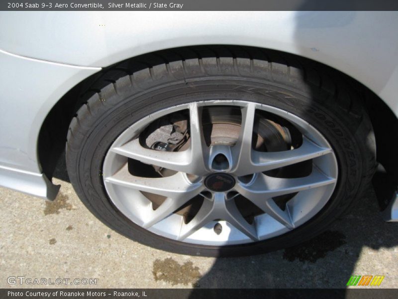 Silver Metallic / Slate Gray 2004 Saab 9-3 Aero Convertible