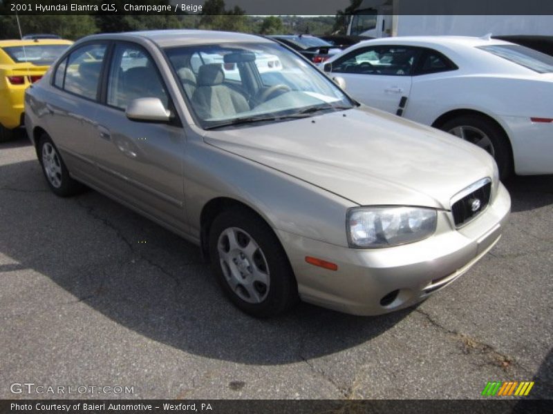Champagne / Beige 2001 Hyundai Elantra GLS