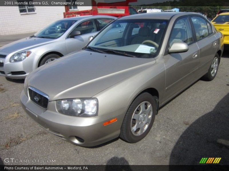 Champagne / Beige 2001 Hyundai Elantra GLS