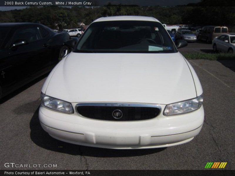 White / Medium Gray 2003 Buick Century Custom