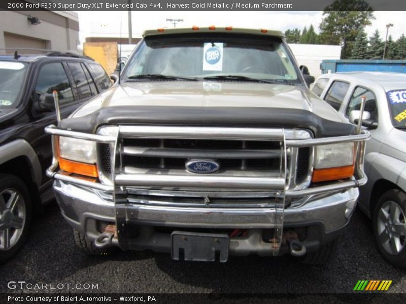 Harvest Gold Metallic / Medium Parchment 2000 Ford F350 Super Duty XLT Extended Cab 4x4