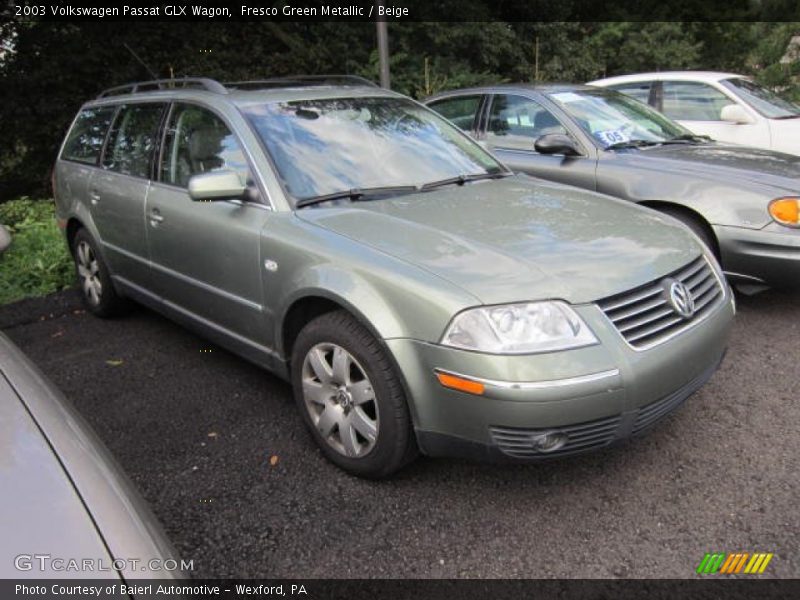 Fresco Green Metallic / Beige 2003 Volkswagen Passat GLX Wagon