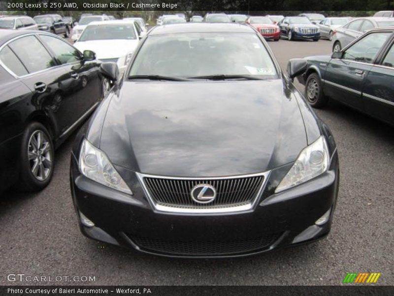 Obsidian Black / Cashmere Beige 2008 Lexus IS 250 AWD