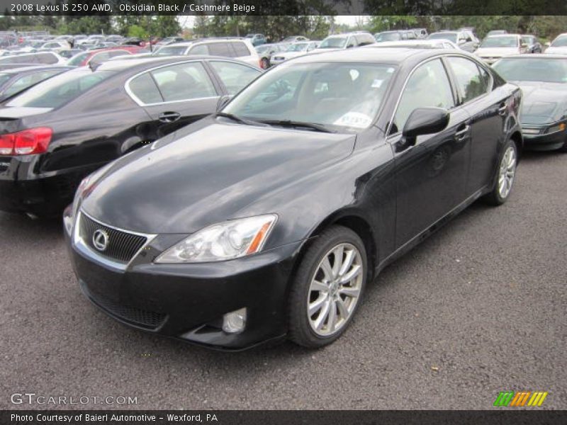 Obsidian Black / Cashmere Beige 2008 Lexus IS 250 AWD