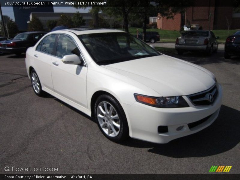 Premium White Pearl / Parchment 2007 Acura TSX Sedan