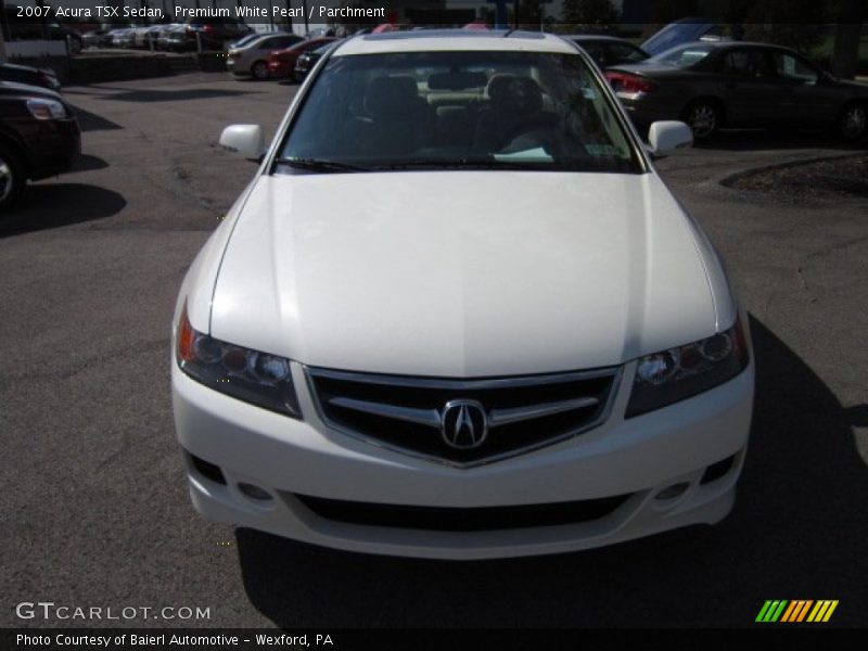 Premium White Pearl / Parchment 2007 Acura TSX Sedan