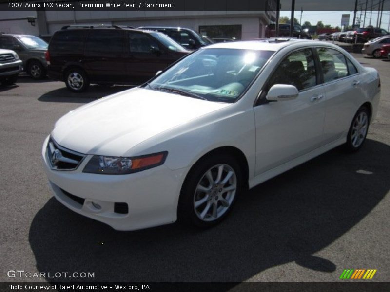Premium White Pearl / Parchment 2007 Acura TSX Sedan