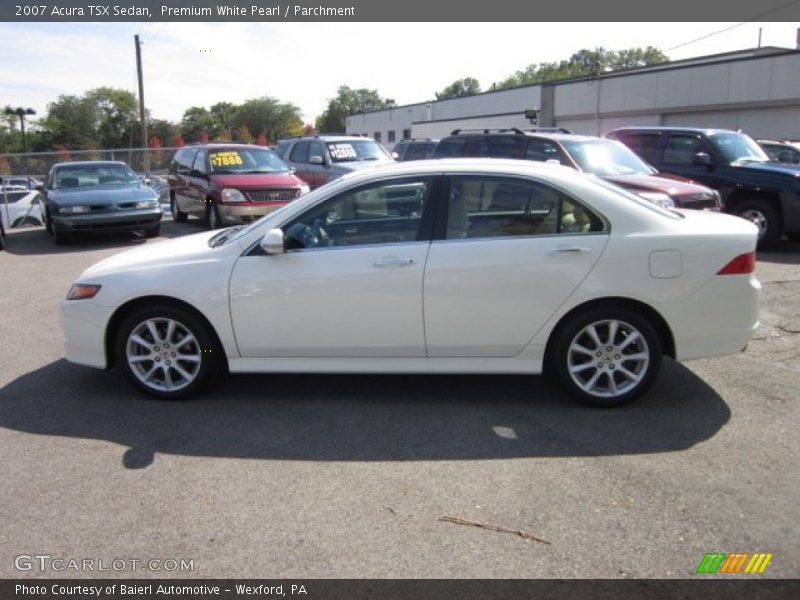 Premium White Pearl / Parchment 2007 Acura TSX Sedan