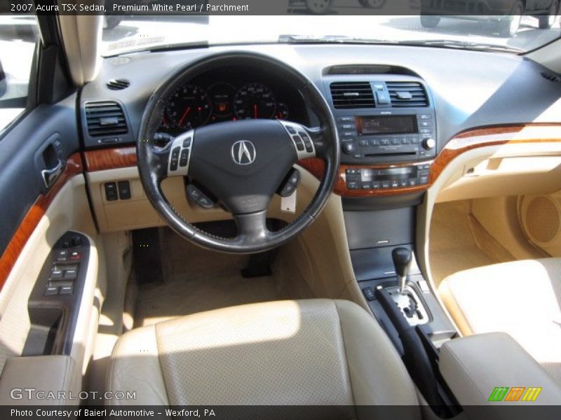 Premium White Pearl / Parchment 2007 Acura TSX Sedan