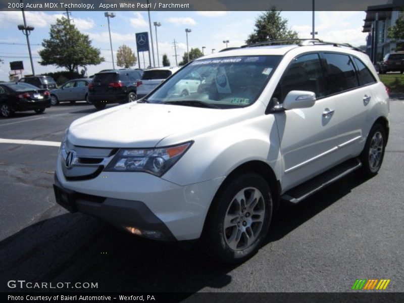 Aspen White Pearl / Parchment 2008 Acura MDX Technology