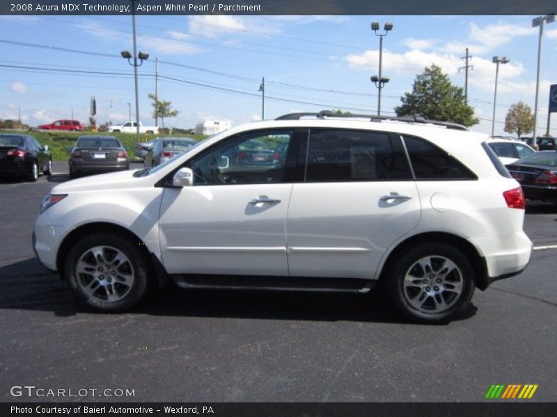 Aspen White Pearl / Parchment 2008 Acura MDX Technology