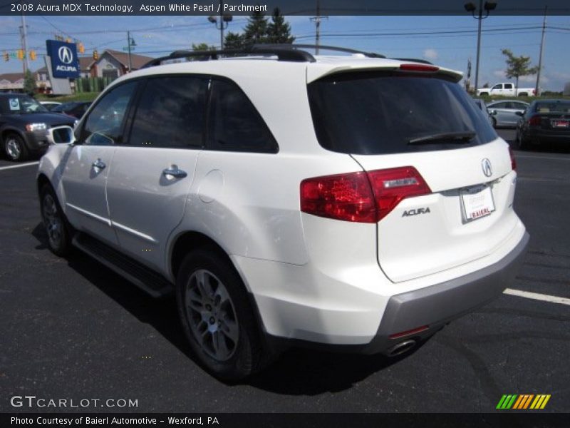 Aspen White Pearl / Parchment 2008 Acura MDX Technology