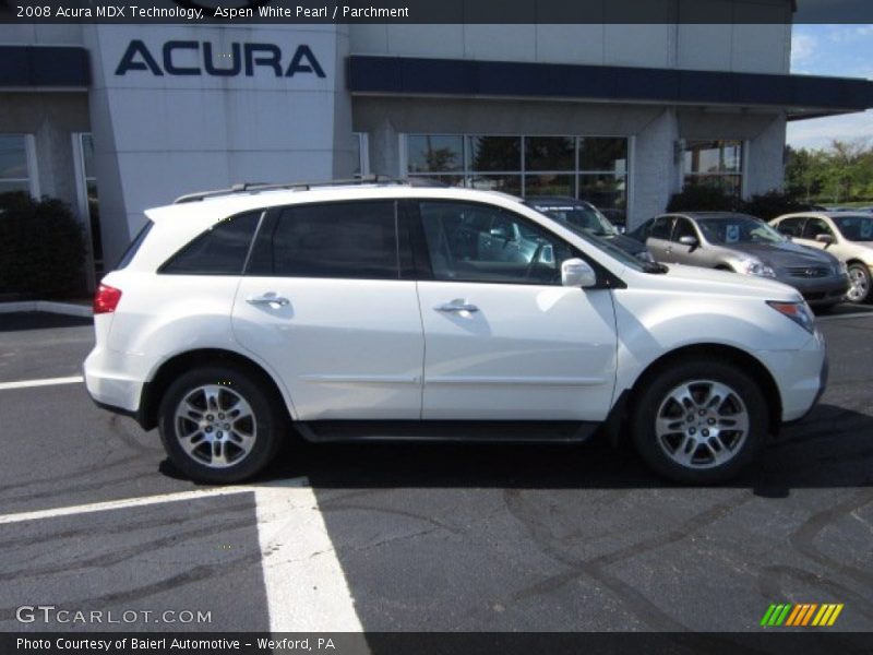 Aspen White Pearl / Parchment 2008 Acura MDX Technology