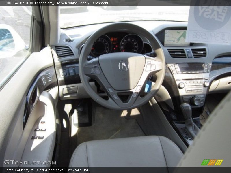 Aspen White Pearl / Parchment 2008 Acura MDX Technology