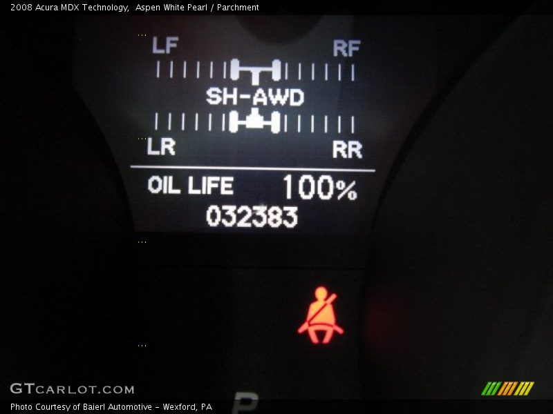 Aspen White Pearl / Parchment 2008 Acura MDX Technology