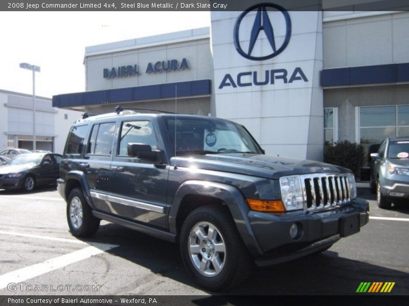 Steel Blue Metallic / Dark Slate Gray 2008 Jeep Commander Limited 4x4