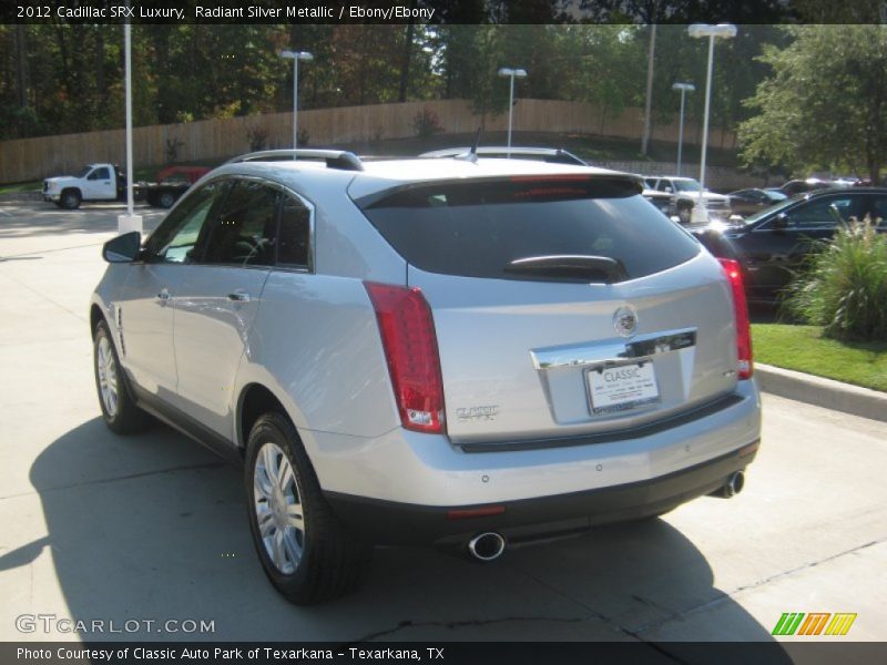 Radiant Silver Metallic / Ebony/Ebony 2012 Cadillac SRX Luxury