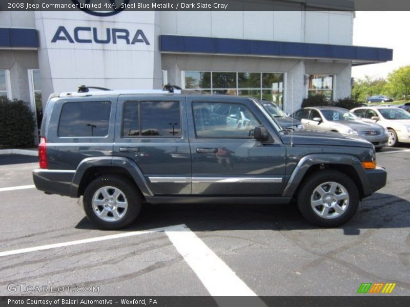 Steel Blue Metallic / Dark Slate Gray 2008 Jeep Commander Limited 4x4