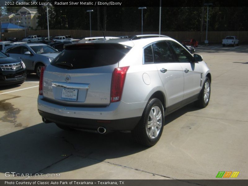 Radiant Silver Metallic / Ebony/Ebony 2012 Cadillac SRX Luxury