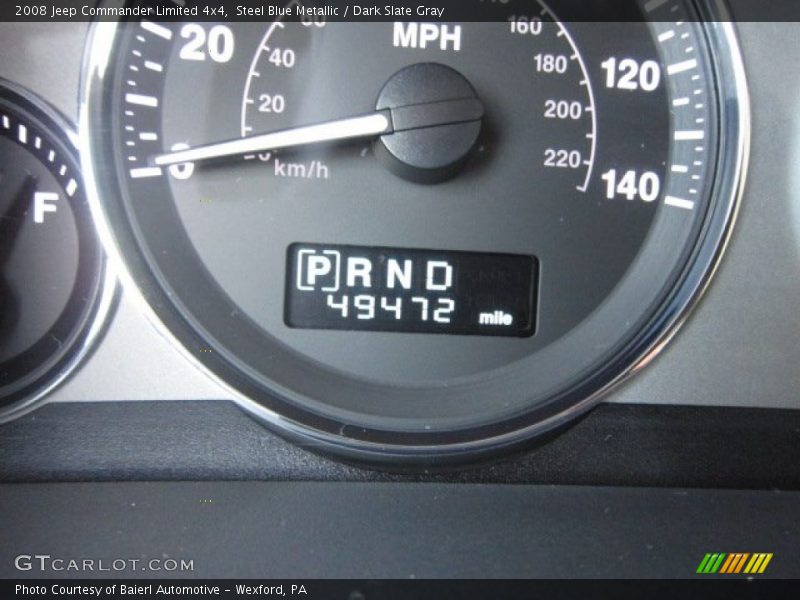 Steel Blue Metallic / Dark Slate Gray 2008 Jeep Commander Limited 4x4