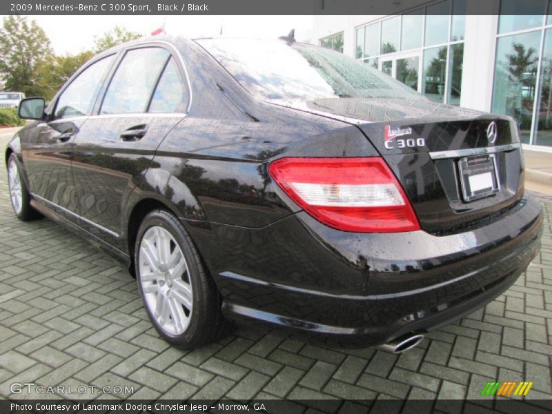 Black / Black 2009 Mercedes-Benz C 300 Sport