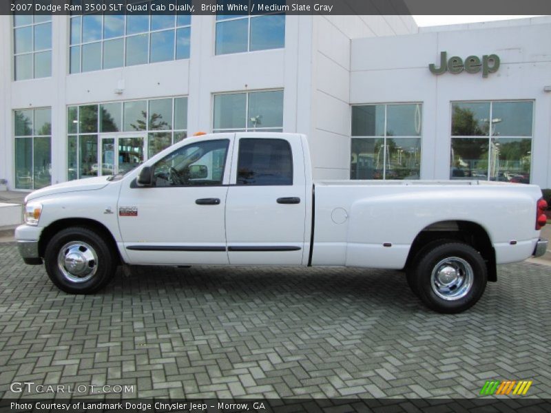 Bright White / Medium Slate Gray 2007 Dodge Ram 3500 SLT Quad Cab Dually