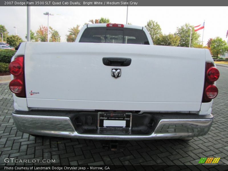 Bright White / Medium Slate Gray 2007 Dodge Ram 3500 SLT Quad Cab Dually