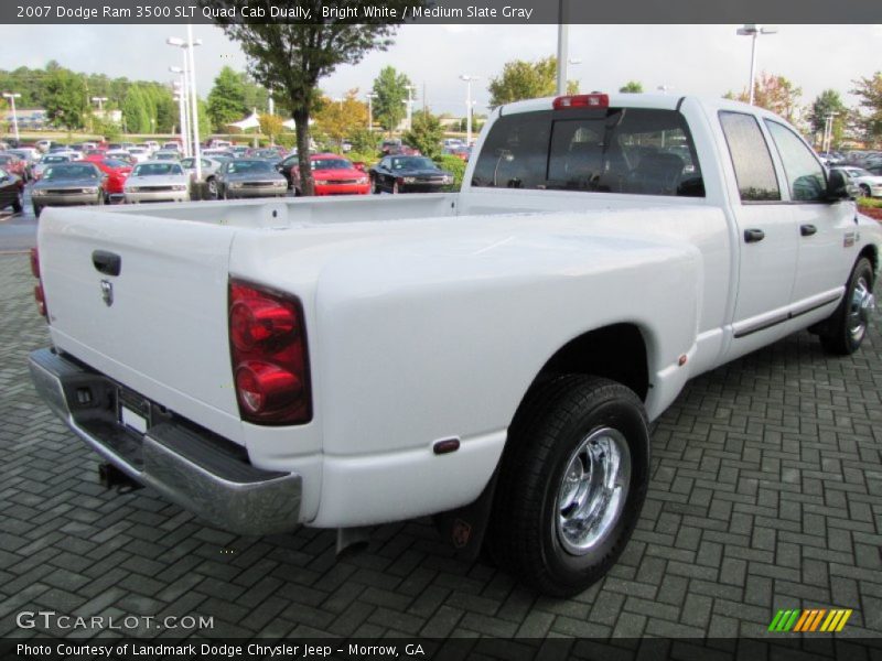 Bright White / Medium Slate Gray 2007 Dodge Ram 3500 SLT Quad Cab Dually