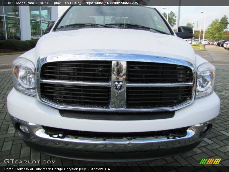 Bright White / Medium Slate Gray 2007 Dodge Ram 3500 SLT Quad Cab Dually