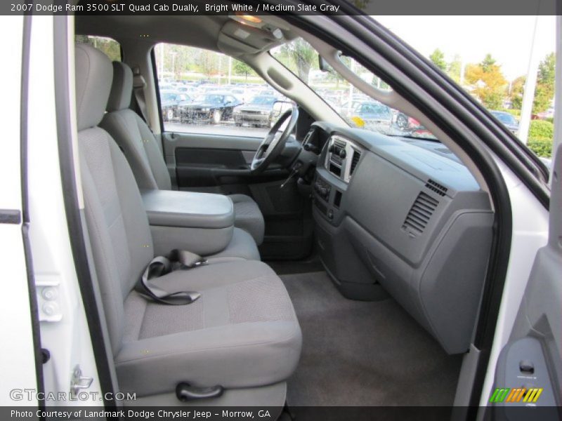 Bright White / Medium Slate Gray 2007 Dodge Ram 3500 SLT Quad Cab Dually