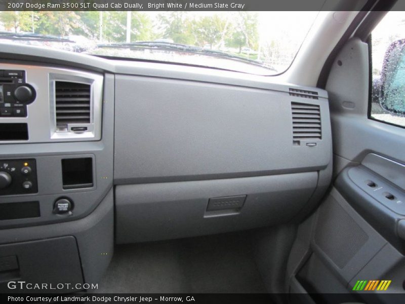 Bright White / Medium Slate Gray 2007 Dodge Ram 3500 SLT Quad Cab Dually